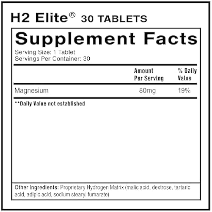 Quicksilver Scientific H2 Elite - Molecular Hydrogen for Energy + Metabolism Support, Water Tablets Perfect for Open Containers - Magnesium Malate Drink Additive (30 Molecular Hydrogen Tablets) - Image 2