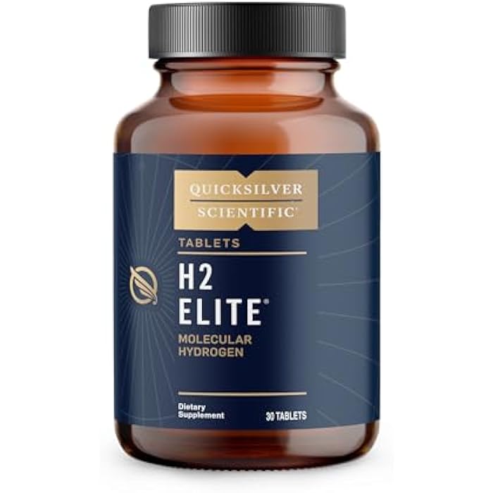 Quicksilver Scientific H2 Elite - Molecular Hydrogen for Energy + Metabolism Support, Water Tablets Perfect for Open Containers - Magnesium Malate Drink Additive (30 Molecular Hydrogen Tablets) - Image 1