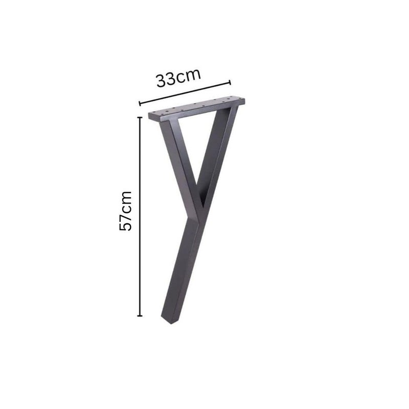 Ventuos_Metal Table Legs DIY Furniture Legs Black Dining Table Leg Cast Iron Computer Desk Legs Office Desk Legs Set of 04 Y_Shape 22 13 inch - Image 3