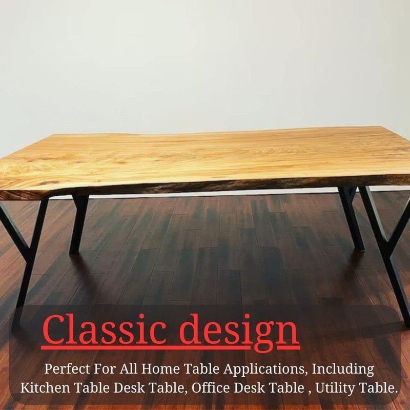 Ventuos_Metal Table Legs DIY Furniture Legs Black Dining Table Leg Cast Iron Computer Desk Legs Office Desk Legs Set of 04 Y_Shape 22 13 inch - Image 5