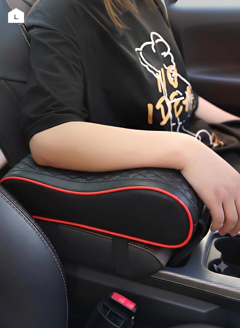 LAWAZIM Car Armrest - Quilted Car Center Console Armrest Cushion with Memory Foam Pillow Pad Support, Seat Arm Rest Cover for Resting Elbow & Forearm, Underneath Storage Pocket for Daily Driving - Image 5