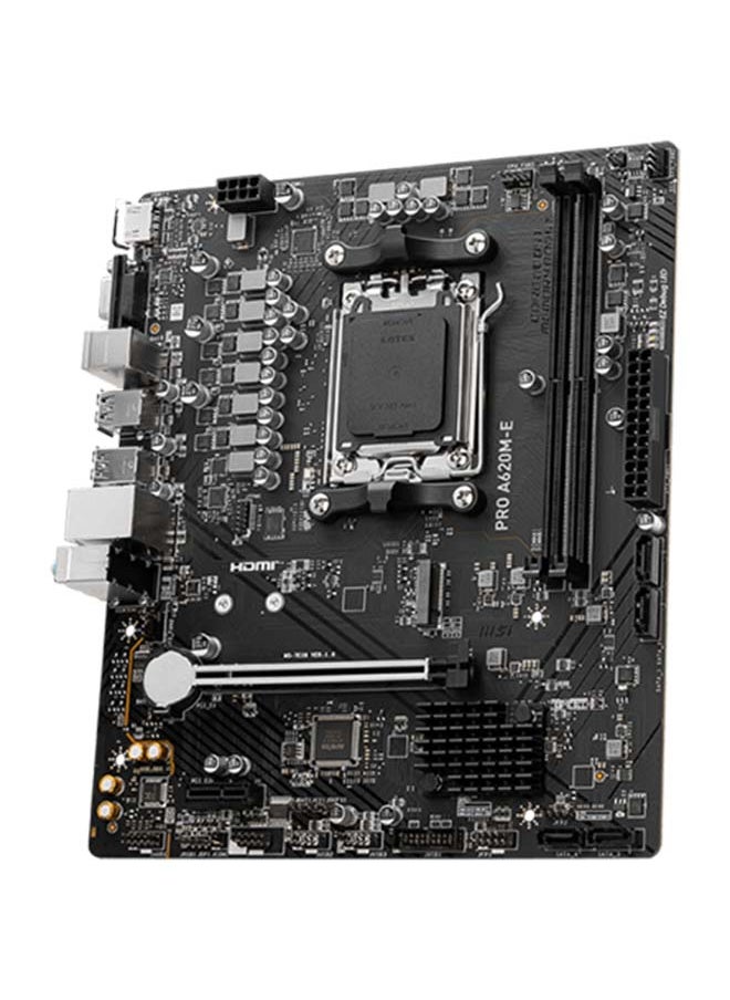 إم اس أي اللوحة الأم MSI PRO A620M-E AM5 mATX، مجموعة شرائح AMD A620، 2x DDR5 / 96 جيجابايت بحد أقصى للذاكرة، 1x PCI-E x16، 1x M.2، RTL8111H Gigabit LAN، 2x USB 3.2 Type-A، 1x HDMI / 1x VGA | 911-7E28-001  - Image 3