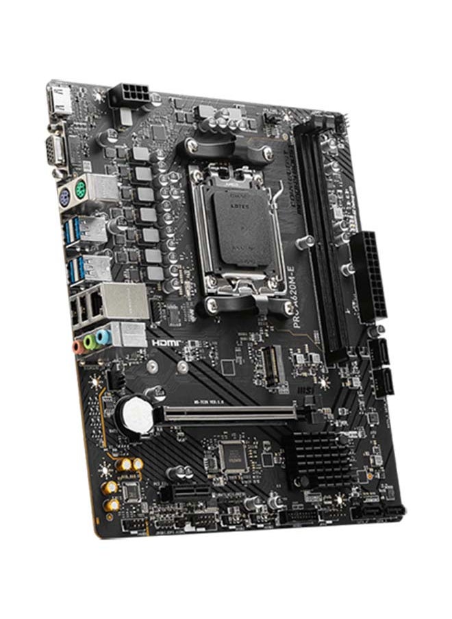 إم اس أي اللوحة الأم MSI PRO A620M-E AM5 mATX، مجموعة شرائح AMD A620، 2x DDR5 / 96 جيجابايت بحد أقصى للذاكرة، 1x PCI-E x16، 1x M.2، RTL8111H Gigabit LAN، 2x USB 3.2 Type-A، 1x HDMI / 1x VGA | 911-7E28-001  - Image 4
