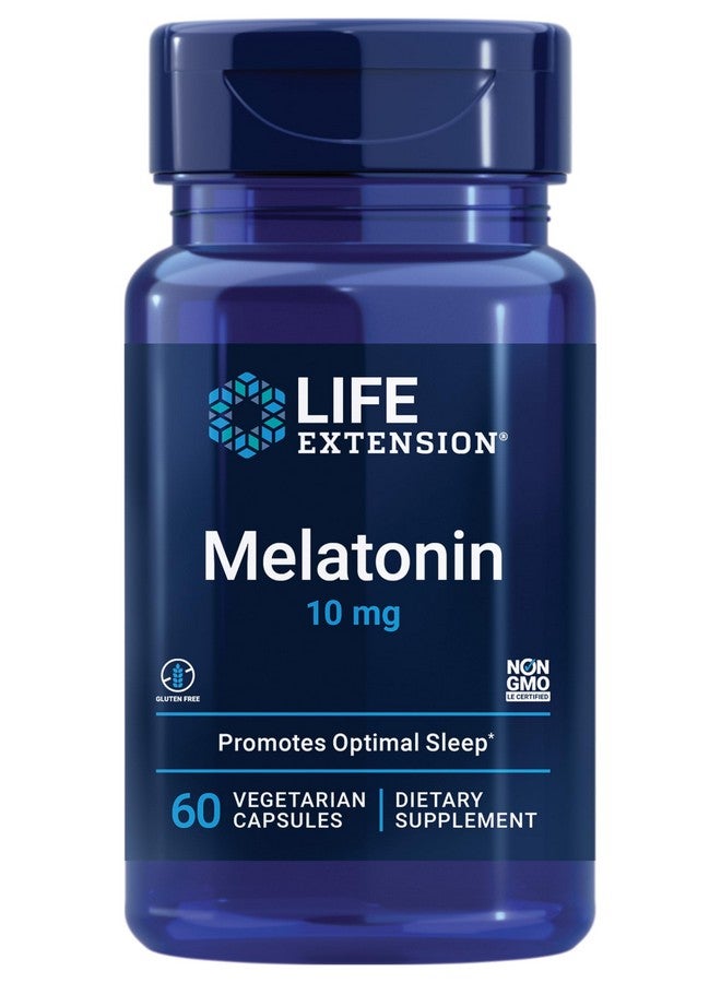 لايف إكستنشن ميلاتونين لايف إكستنشن، 10 ملغ، جرعة صحية، أعلى جرعة متاحة لدينا، لدعم النوم، استجابة مناعية صحية، دفاع ضد الإجهاد التأكسدي، نباتي، 60 كبسولة - Image 1