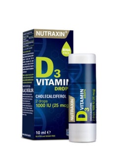 NUTRAXIN Vitamin D3 Drops 1000 Iu 25 Mcg 10 Ml 