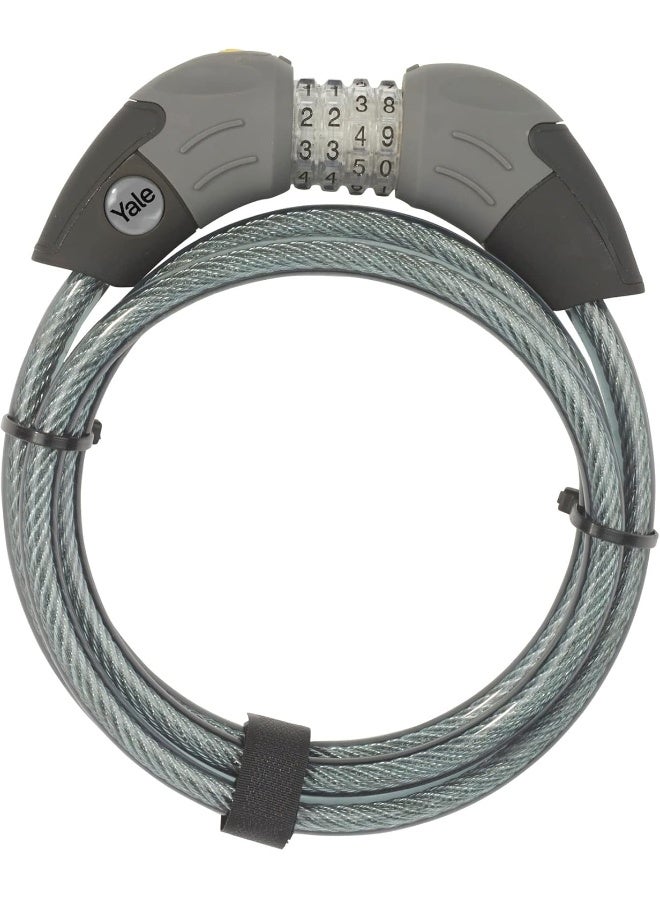 Yale Ycc1/10/185/1 Standard Combination Cable Lock, Black - Image 1