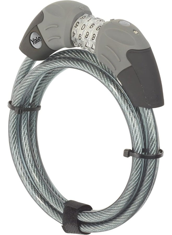 Yale Ycc1/10/185/1 Standard Combination Cable Lock, Black - Image 2