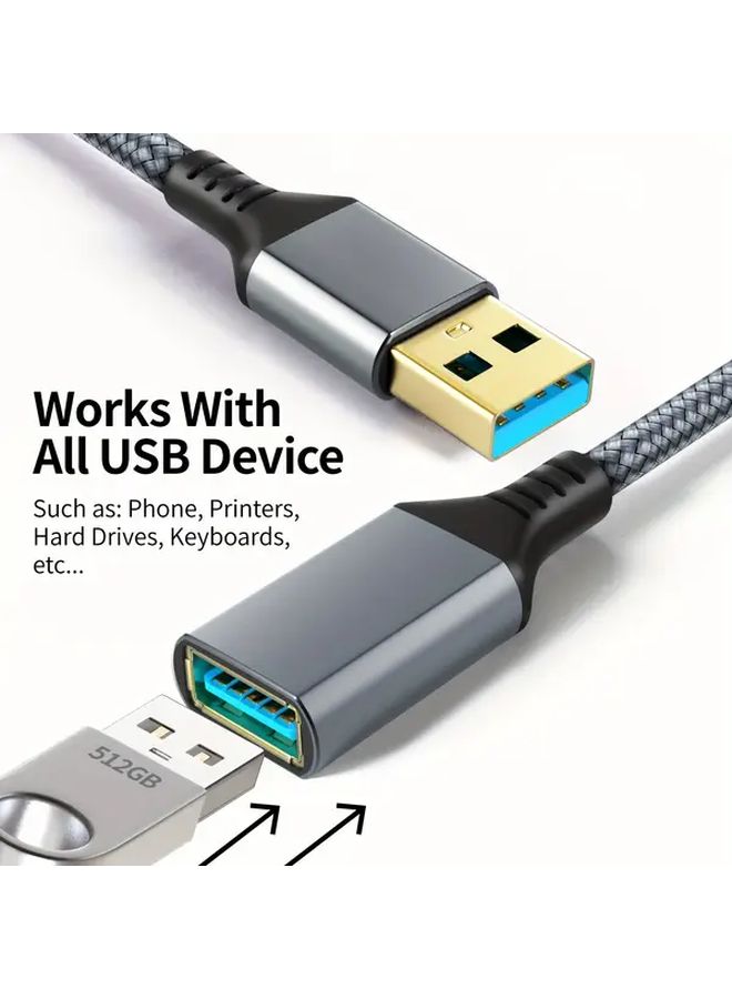 USB 3.0 Extension Cable 1M 5Gbps High Speed Double Shielding Signal Booster - Image 4