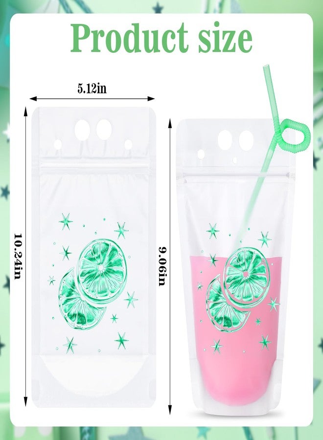 Qilery 24 Pack Margs and Matrimony Bachelorette Party Drink Pouches with Straws, Margarita Drink Bags Handheld Reclosable Zipper Pouch Cups for Bridesmaid Favor Wedding and Bridal Showers - Image 2