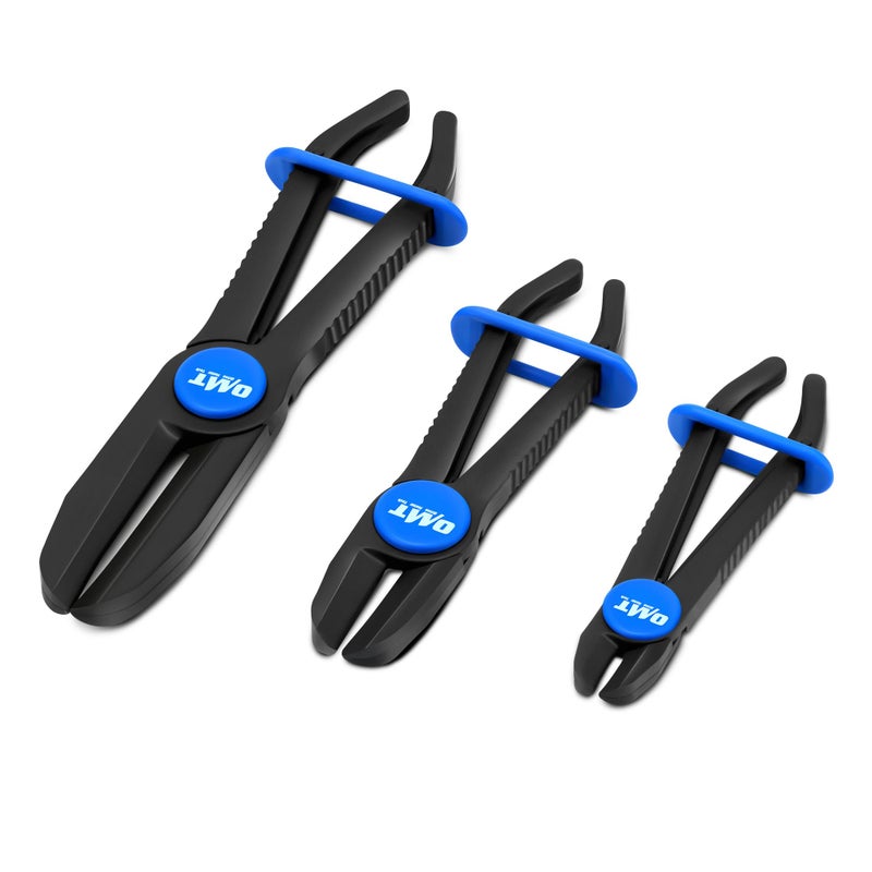 Orion Motor Tech Hose Pinch Off Pliers, 3 Piece Long Reach Hose Clamp Pliers Set for Flexible Hoses Brake Coolant Radiator Vacuum Fuel Lines Maintenance - Image 1