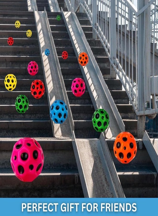 4NEwBiES® Moon Balls High Bounce Rubber Balls for Kids, Crazy Bouncing Outdoor Fun Toy for Boys & Girls Ages 1-5 Years, Multicolor (Set of 2) - Image 5