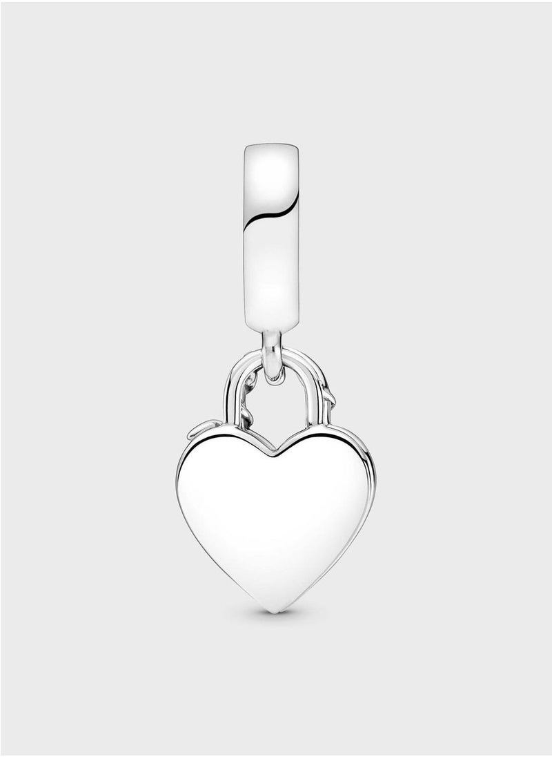 PANDORA Rose Heart Padlock Dangle Charm - Image 2
