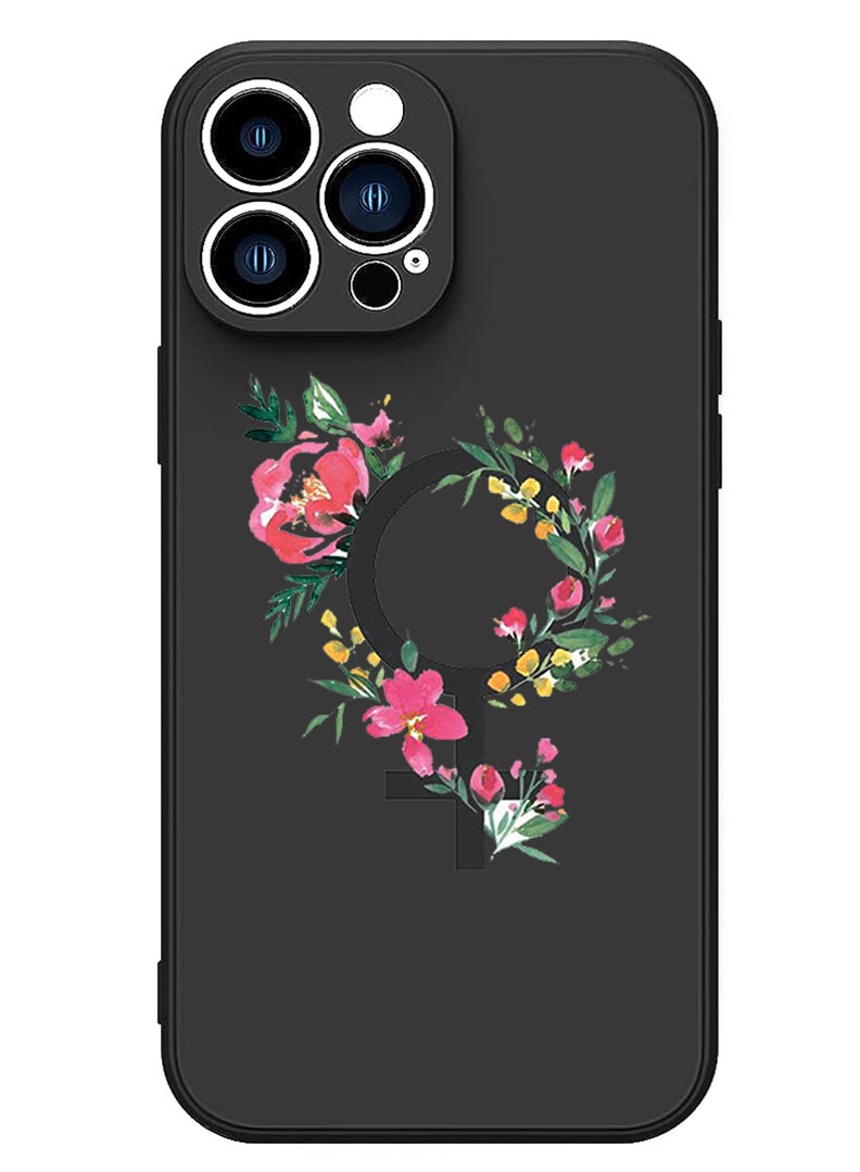 Theodor Protective Slim Fit Case Liquid Silicone Cover with Full Body Protection Anti-Scratch Shockproof Case For iPhone 13 Pro Black  - Womens day - Image 1