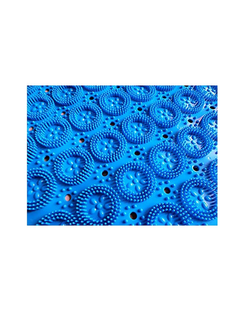 Lifestyle-You - Lifestyle-You PVC Bathroom Massage Anti Slip Bath Mat (68 * 37 Cm, Blue) - Image 1
