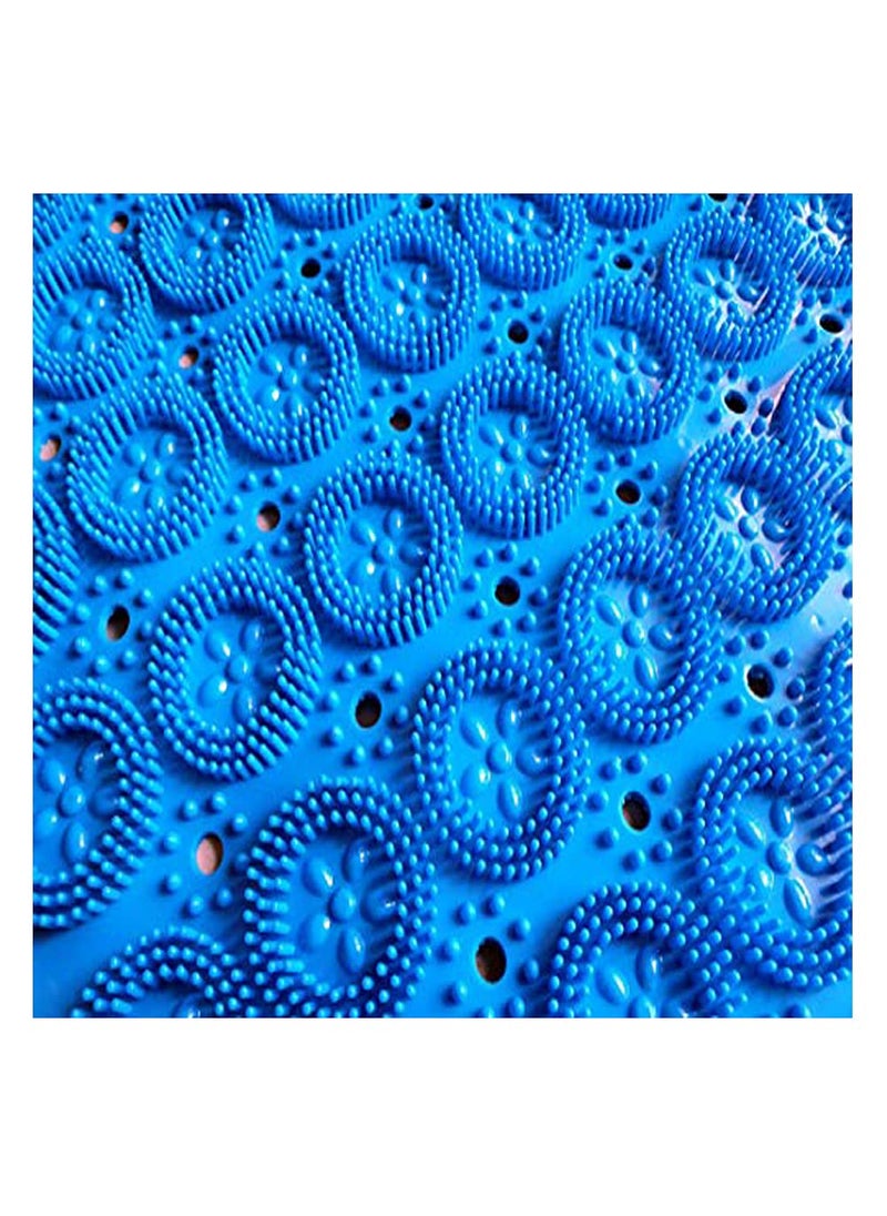 Lifestyle-You - Lifestyle-You PVC Bathroom Massage Anti Slip Bath Mat (68 * 37 Cm, Blue) - Image 1