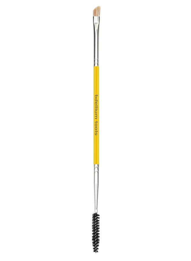 Bdellium Tools Professional Makeup Brush - Studio Series 735 Double-Ended Brow/Lash - With Mix of Soft Synthetic & Natural Fibers, For Eyes’ Daily Grooming (Yellow, 1pc) - Image 1