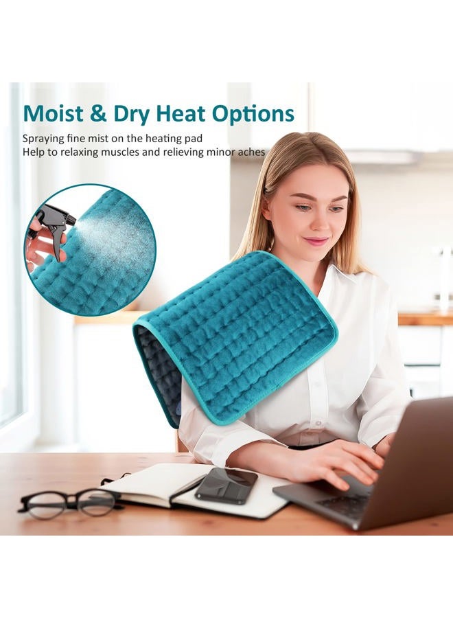 BESIGILA Electric Heating pad for Back/Shoulder/Neck/Knee/Leg Pain Relief, 6 Fast Heating Settings, Auto-Off, Machine Washable, Moist Dry Heat Options, Extra Large 12"x24" - Image 4