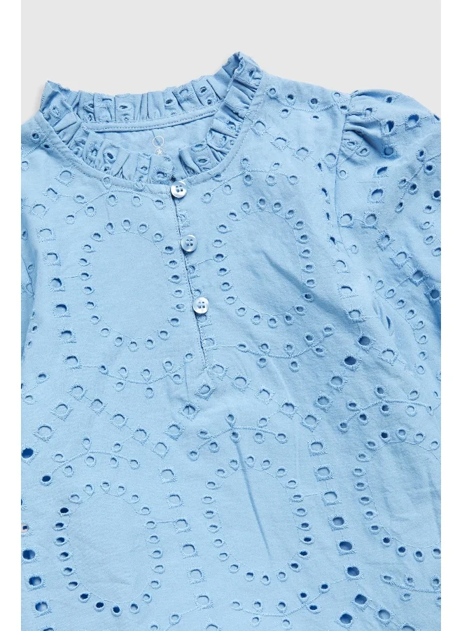 mothercare Blue Broderie Dress