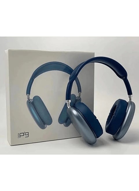 Headphone Wireless With Bluetooth &memory Card P9- Blue
