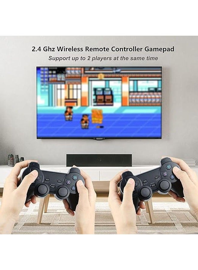 صندوق لعب فيديو للأطفال بتقنية Plug  Play وذاكرة 64 جيجابايت، يحتوي على ألعاب فيديو للأطفال بجودة 4K HD وألعاب كلاسيكية، مع وجود 15 ألف لعبة و9 محاكيات للألعاب. يتصل بالتلفزيون عبر مدخل HDMI. - Image 2