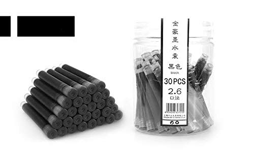 GOLD LEAF 2.6mm International Standard Fountain Pen Ink Cartridges Refills bottled 30 pcs (Black) - Image 3