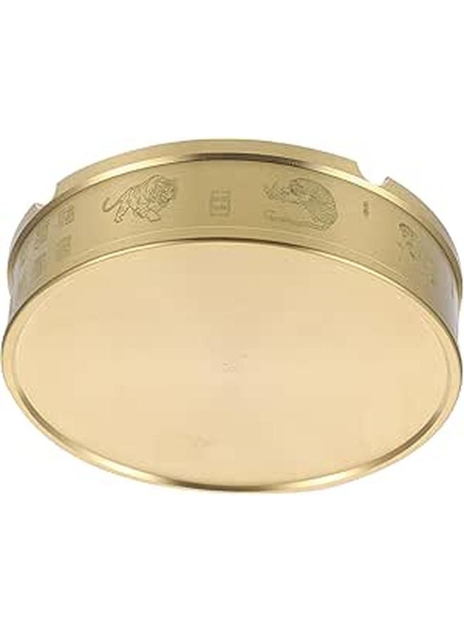 Brass Retro Fu Character Ashtray Easy Clean Metal Ash Tray For Home Office Desktop - Image 1