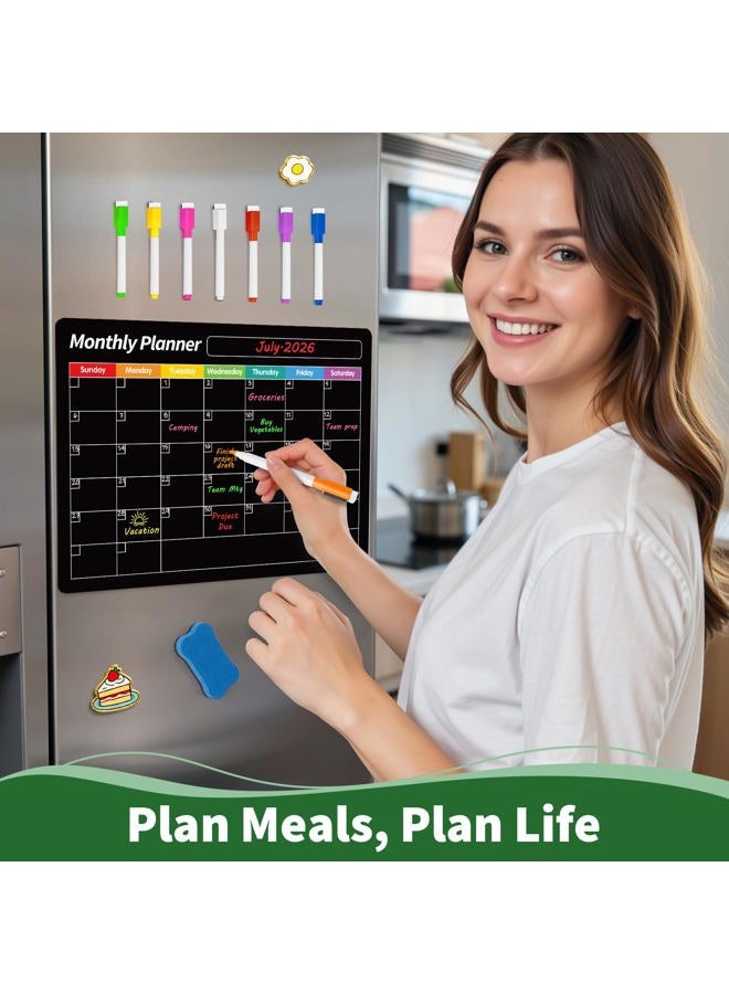 FINDMAG Magnetic Dry Erase Board, Menu Board for Kitchen, Magnetic Calendar for Planner 2025-2026, Monthly Fridge Calendar with 6 Markers & Eraser for Cleaning Schedule and Checklist, 16"×12" - Image 3