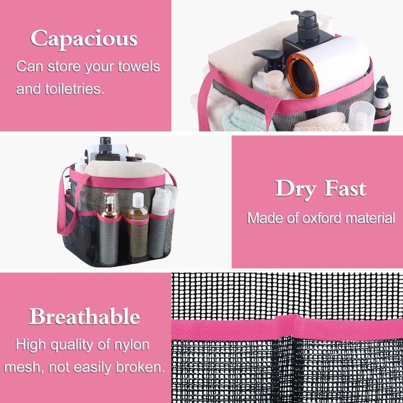 Attmu Mesh Shower Caddy Portable, Quick Dry Hanging Shower Tote Bag for College Dorm Room Essentials, Large Capacity Shower Caddy Dorm for Bathroom Gym Swimming - Image 2