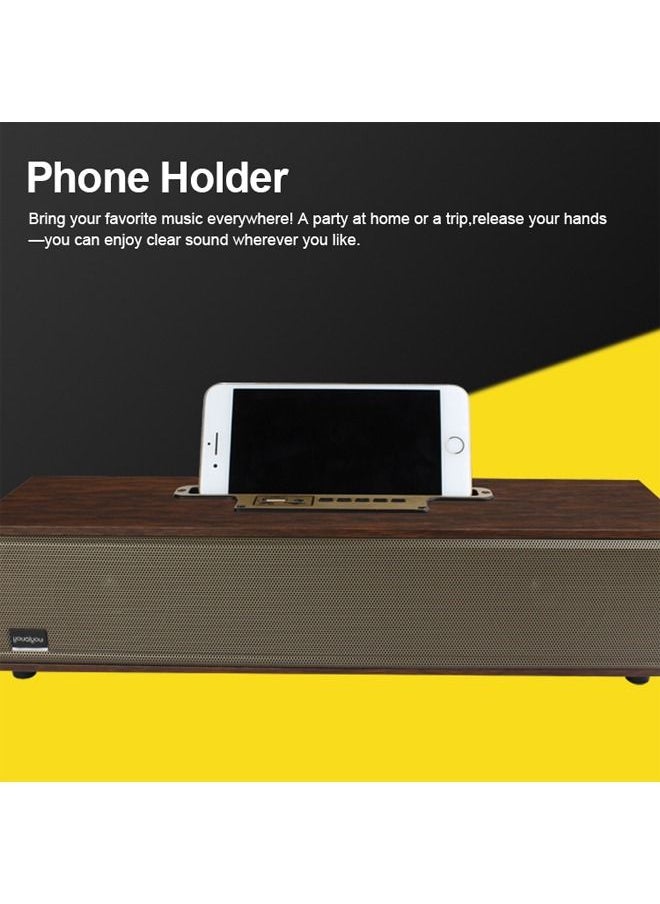 Generic - Retro Bluetooth Speakers Wooden Bookshelf Speakers with Aux Input and FM Radio, PC Computer Speakers for Desktop Bluetooth Wireless, Home Small Blue Tooth Speaker for iPhone TV - Image 1