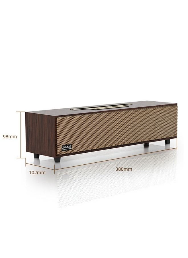 Generic - Retro Bluetooth Speakers Wooden Bookshelf Speakers with Aux Input and FM Radio, PC Computer Speakers for Desktop Bluetooth Wireless, Home Small Blue Tooth Speaker for iPhone TV - Image 1
