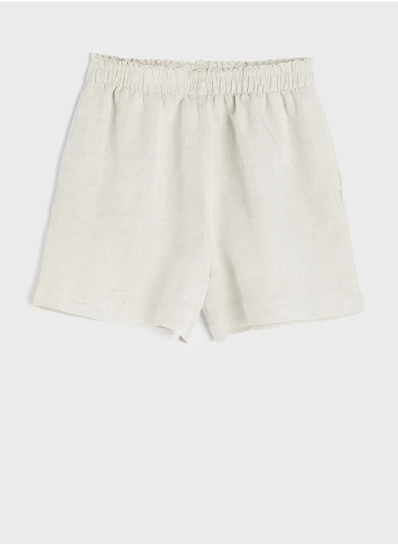 اتش اند ام Linen-Blend Pull-On Shorts