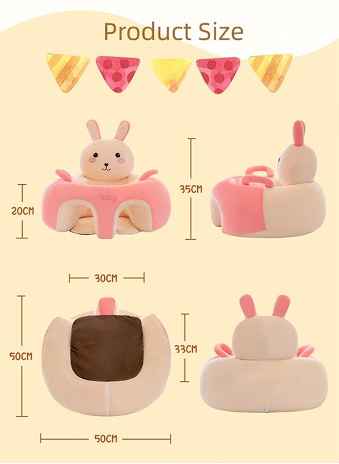Vinnatsu Baby Sitting Training Sofa Cartoon Animal Design Plush Kids Sofa Cute Stylish Baby Sofa For Living Room Bedroom Learn Sitting Chair With Non-Slip Silicone Bottom Nursery Sit Support Plush Seat Gift For Kids Boys Girls  - Image 2