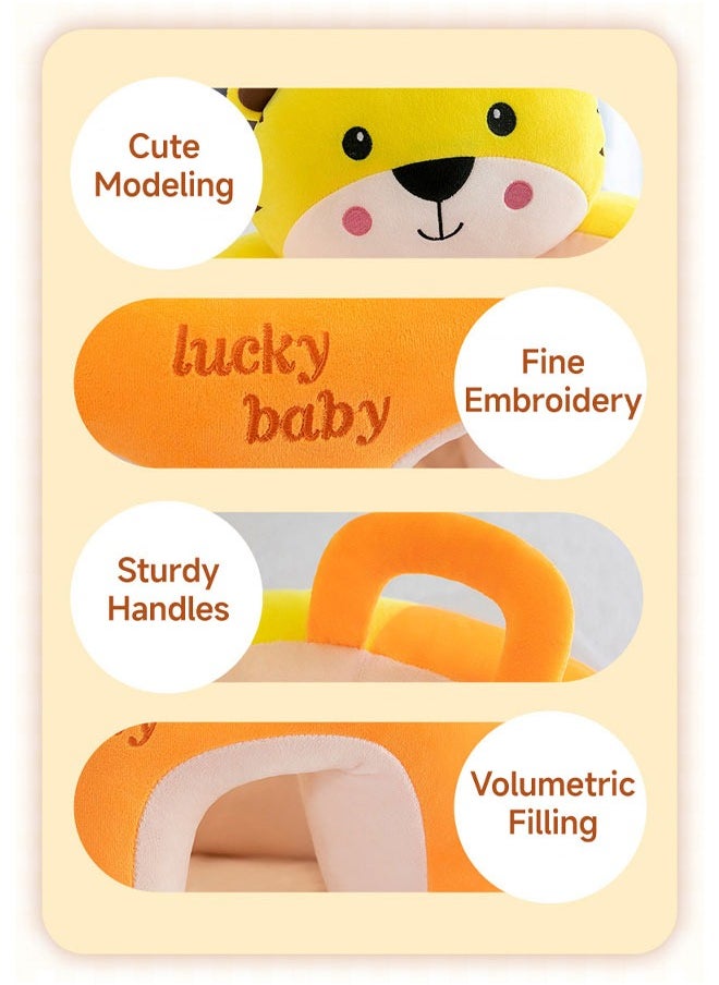 Vinnatsu Baby Sitting Training Sofa Cartoon Animal Design Plush Kids Sofa Cute Stylish Baby Sofa For Living Room Bedroom Learn Sitting Chair With Non-Slip Silicone Bottom Nursery Sit Support Plush Seat Gift For Kids Boys Girls  - Image 3