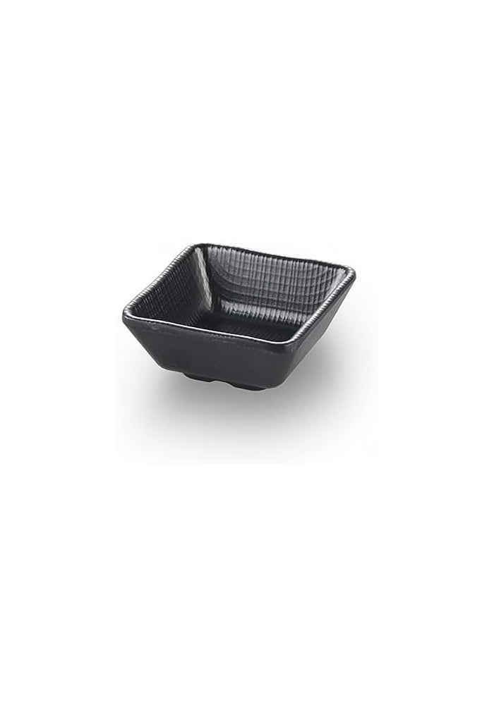 Servewell Melamine Square Plate 7x7x3 cm in Black