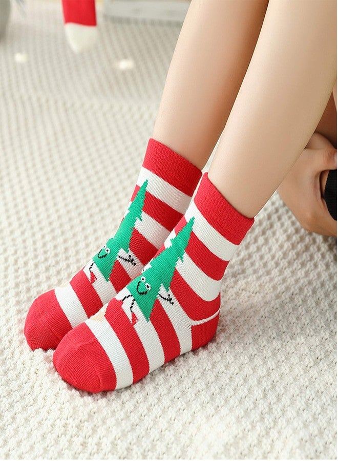 Frillybutts 5 Pack Kids Christmas Socks Boys Girls Toddler Baby Adult Family Cotton Xmas Socks - Image 3