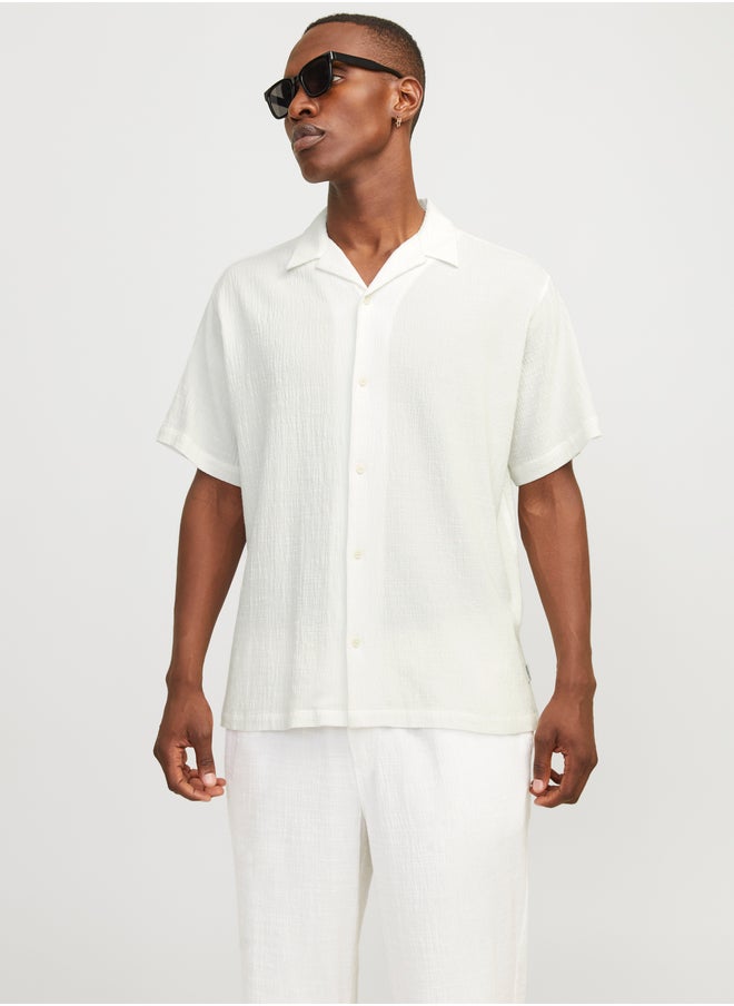 JACK & JONES Solid Resort Collar Regular Fit Shirt  - Image 2
