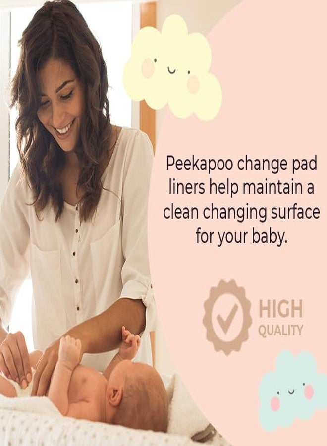 Peekapoo Disposable Changing Pads for Baby - 100 Pack - 18 x 16 Inches - Waterproof Absorbent Changing Pad Liners - Travel Mat for Diaper Changes - Image 5