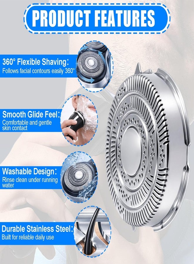 Ketofa HQ9 Replacement Shaver Heads for Phi-Lips Nor-elco, Shaver Heads Blades Cutter Compatible with SpeedXL 8240XL 8140XL 8150XL 8160XL 8170XL, Fits for 8100, 8200, 9100 Series & PT/AT900-6 Pack - Image 2