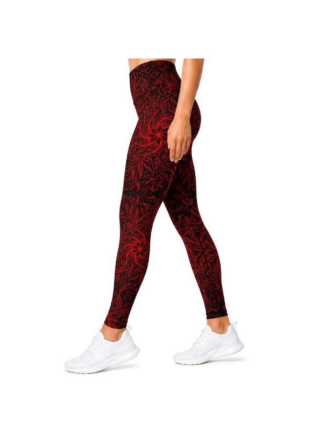 Hexa Sportswear Z26 Women’s Printed Leggings – 100% Polyester Dry Fit Activewear Yoga & Gym Pants – Stretch Fitness Running Leggings for Sports Training & Casual Wear - Made in Egypt - Image 2