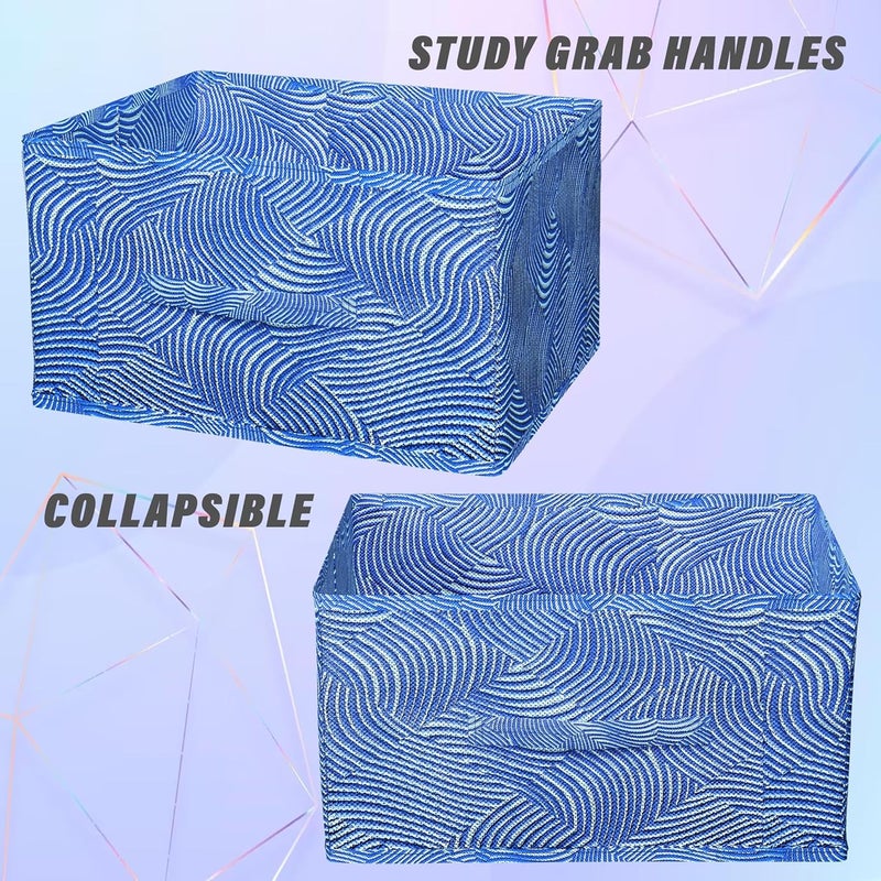 Kuber Industries Kuber Industries Storage BoxToy Box Storage For KidsFoldable Storage Box Rectangular Storage BoxSet Of 5Blue - Image 5