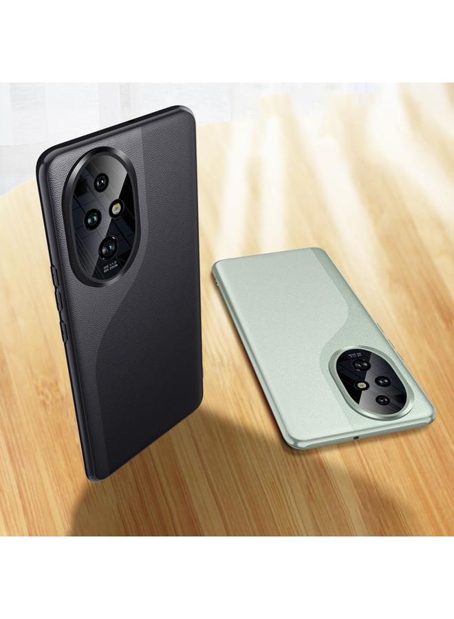 اس-توب جراب هاتف Honor 200 Pro مصنوع من الجلد العادي ومضاد للصدمات - Image 4