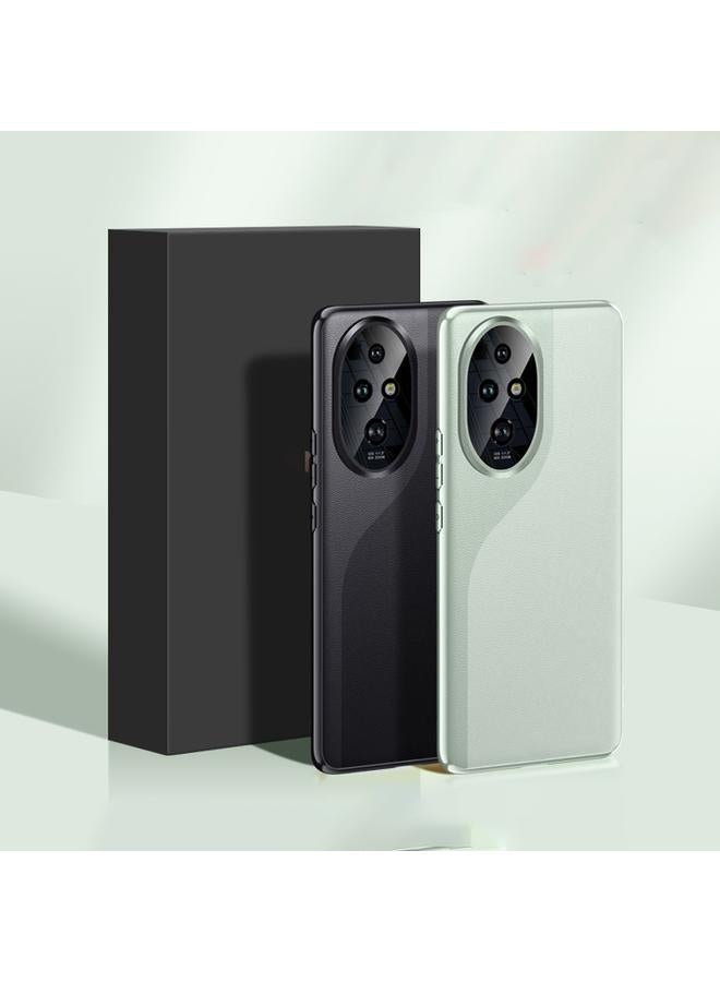 اس-توب جراب هاتف Honor 200 Pro مصنوع من الجلد العادي ومضاد للصدمات - Image 3