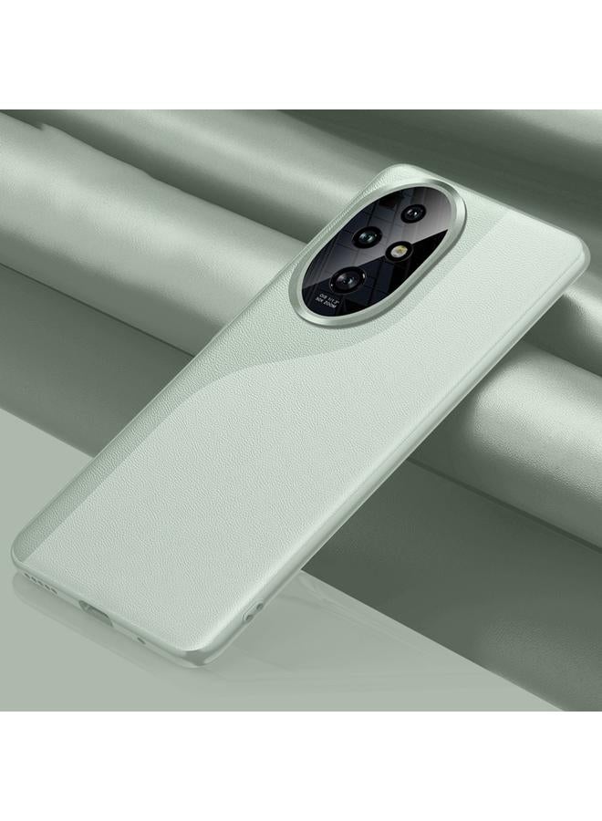 اس-توب جراب هاتف Honor 200 Pro مصنوع من الجلد العادي ومضاد للصدمات - Image 1