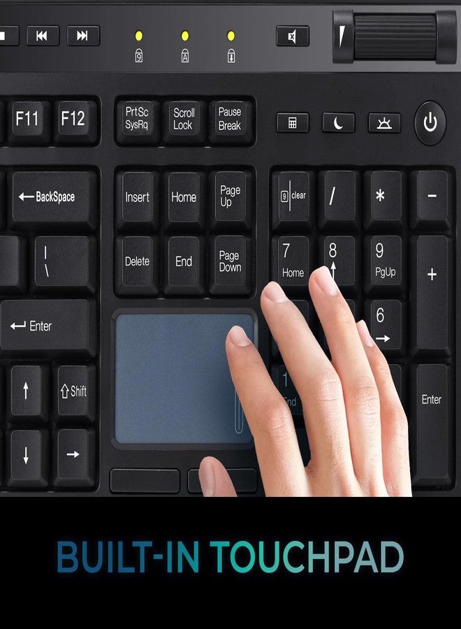 Adesso EasyTouch 445 Multi-Channel Wired Touchpad Keyboard, Black (AKB-445UB) - Image 5