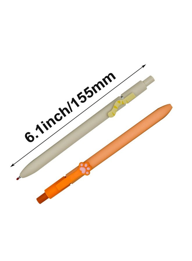 Maydahui 9 Pcs Retractable Cute Cat Paw Pens Cat Tail Press Pens Cat Claw Rollerball Pens Black Ink for Cat Lovers School Office Birthday Gift - Image 2