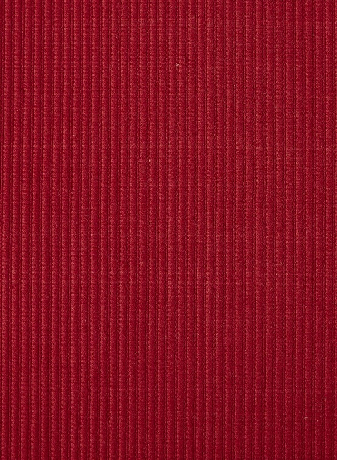 DII Basic Everyday Ribbed Tabletop 100% Cotton, Placemat Set, 13x19, Cardinal Red, 6 Piece - Image 2