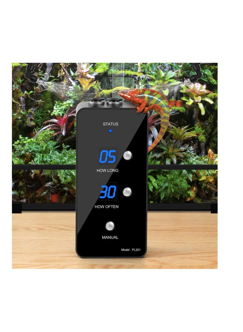 general moistenland Reptile Humidifier, Misting System for Terrariums, Automatic with Adjustable Spray Nozzles - Image 1