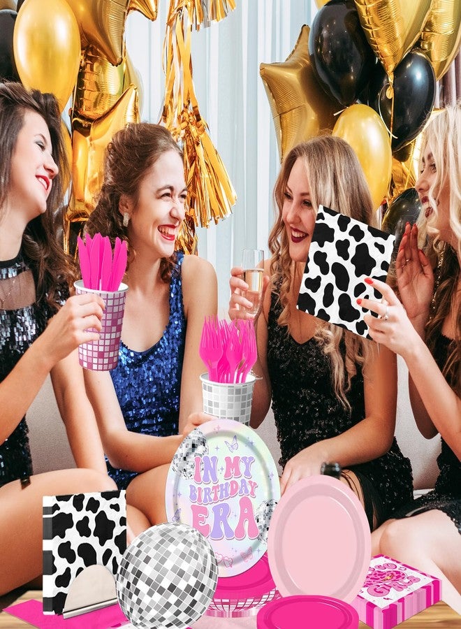 YTGUVBK Cowgirl Birthday Party Decorations, 144Pcs Disco Cowgirl Party Decorations Tableware Includes Pink Cowgirl Plates and Napkins Disco Cups for Western Cowgirl Disco Bachelorette Party Decorations - Image 3