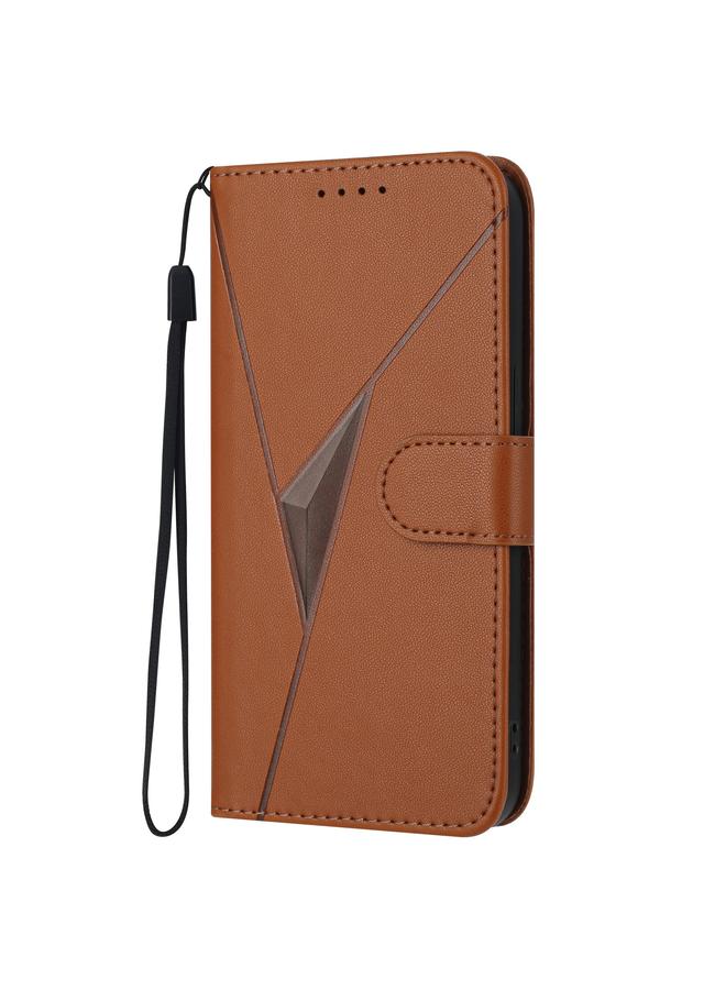 اس-توب جراب لهاتف Motorola Moto G62 5G، جراب هاتف جلدي بنمط مثلث مع مشبك - Image 2