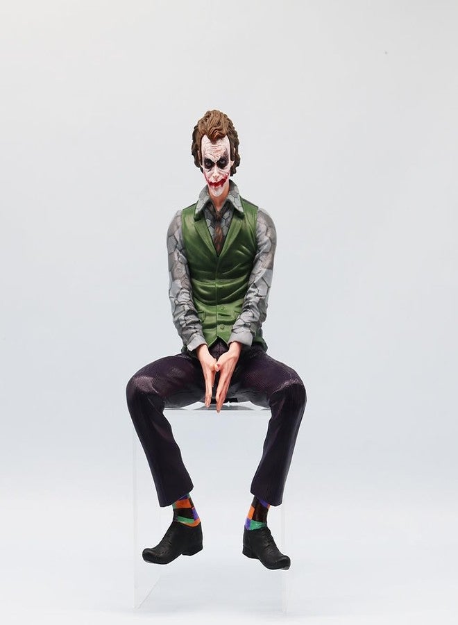 AKSKO 24cm Clown-Themed Villain Action Figure - Sitting Pose Figurine with Removable Mask, Multicolor Desk & Car Decoration - Collectible Model Toy (1 Piece) - Image 4